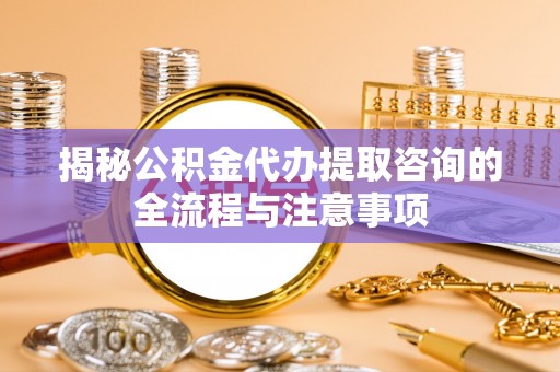 暖暖揭秘公积金代办提取咨询的全流程与注意事项