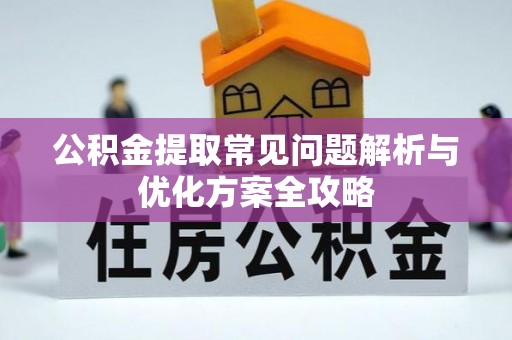 暖暖公积金提取常见问题解析与优化方案全攻略