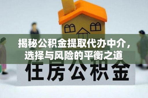 暖暖揭秘公积金提取代办中介，选择与风险的平衡之道