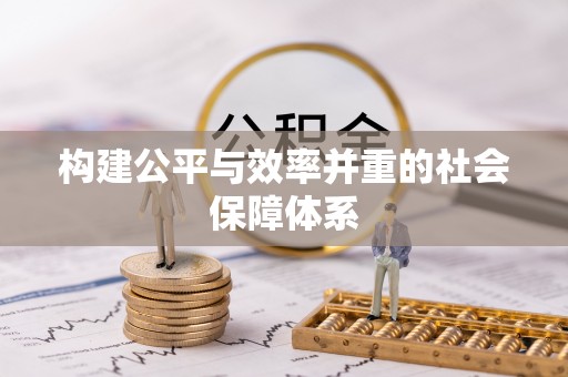 暖暖构建公平与效率并重的社会保障体系
