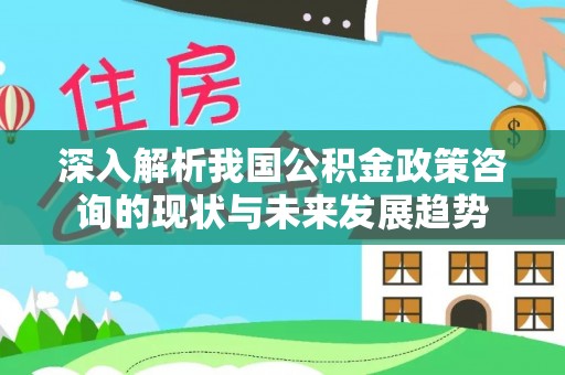 暖暖深入解析我国公积金政策咨询的现状与未来发展趋势