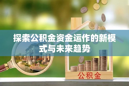 暖暖探索公积金资金运作的新模式与未来趋势