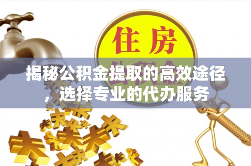 暖暖揭秘公积金提取的高效途径，选择专业的代办服务