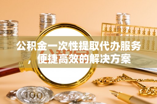 暖暖公积金一次性提取代办服务，便捷高效的解决方案