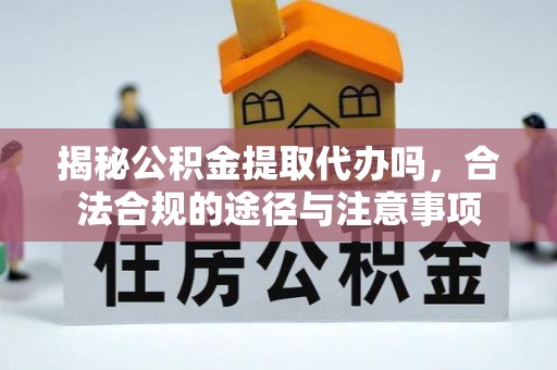 暖暖揭秘公积金提取代办吗，合法合规的途径与注意事项