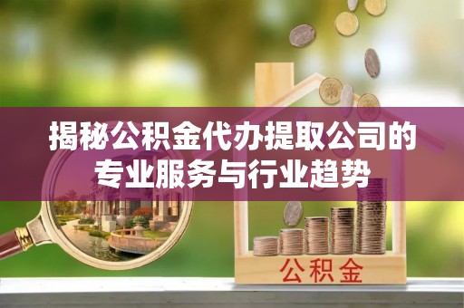 暖暖揭秘公积金代办提取公司的专业服务与行业趋势